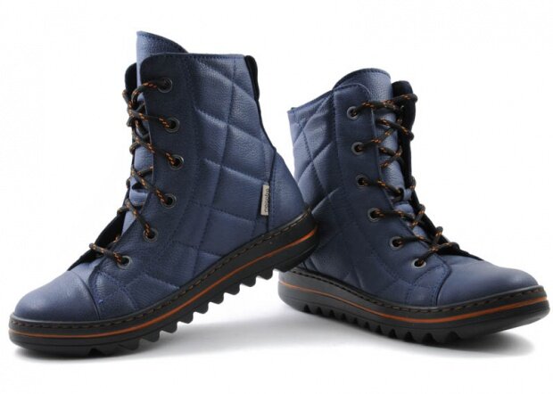 Ankle boot NAGABA 328 navy blue rustic leather