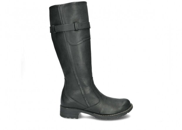 Women's high knee boot NAGABA 200 black rustic leather