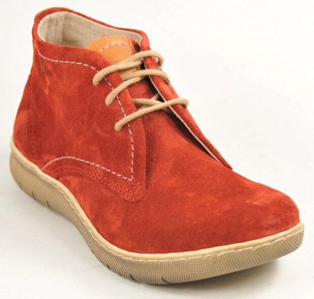 Ankle boot NAGABA 326 red velours leather