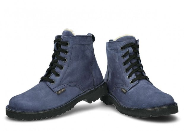 Hiking boot NAGABA 094 navy blue samuel leather