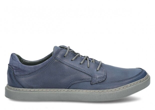 Men's shoe NAGABA 437 navy blue rustic leather