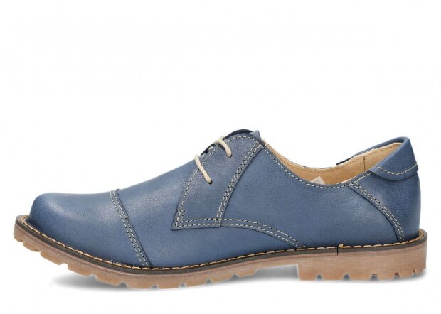 Men's shoe NAGABA 415 navy blue rustic leather