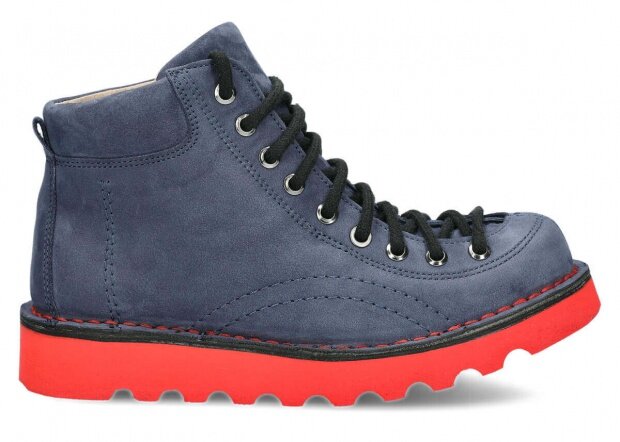 Ankle boot EVENEMENT EV004 navy blue samuel leather