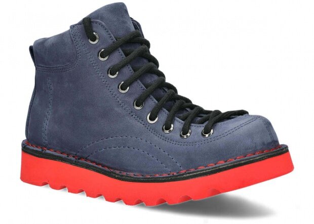 Ankle boot EVENEMENT EV004 navy blue samuel leather