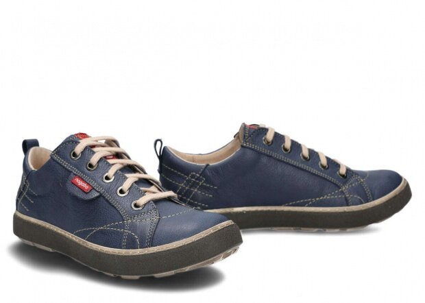 Shoe NAGABA 243 navy blue rustic leather