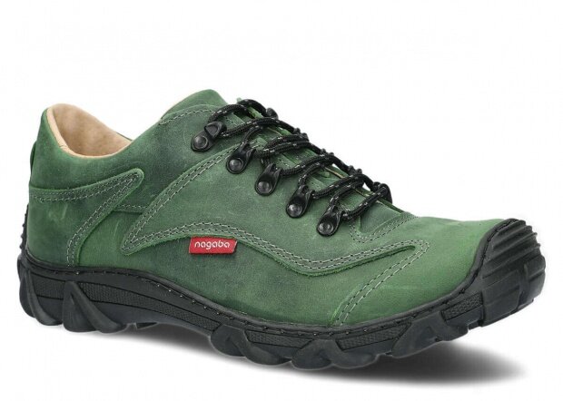Men's trekking shoe NAGABA 400 green crazy leather