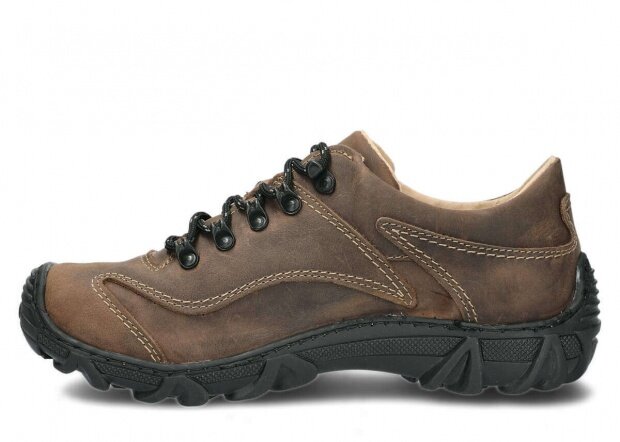 Men's trekking shoe NAGABA 400 olive crazy leather
