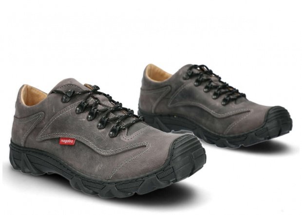 Men's trekking shoe NAGABA 400 graphite crazy leather