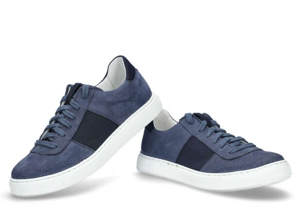 Shoe NAGABA 065 navy blue samuel leather