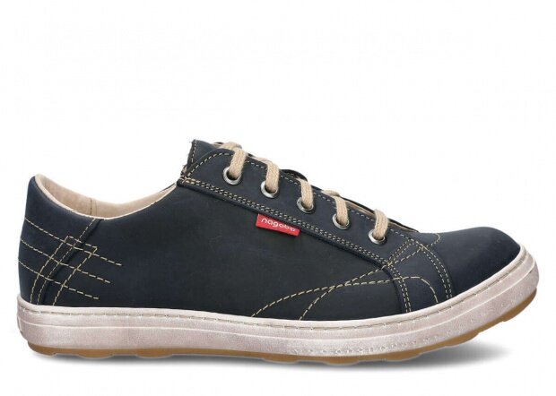 Men's shoe NAGABA 410 navy blue crazy leather