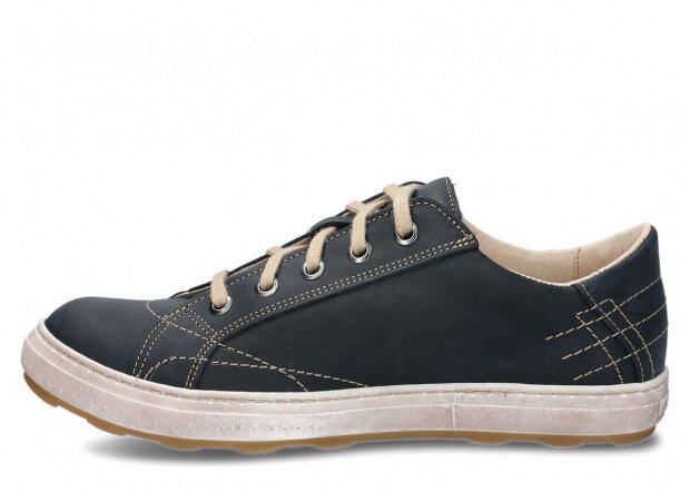 Men's shoe NAGABA 410 navy blue crazy leather