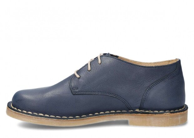 Shoe NAGABA 096 navy blue rustic leather