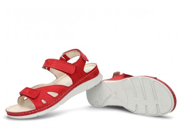 Women's sandal NAGABA 102 red samuel leather