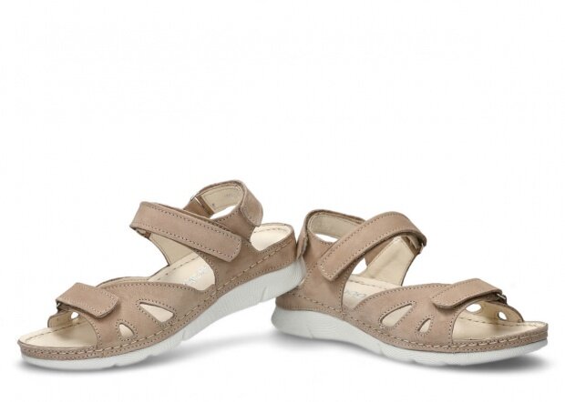 Women's sandal NAGABA 102 beige samuel leather