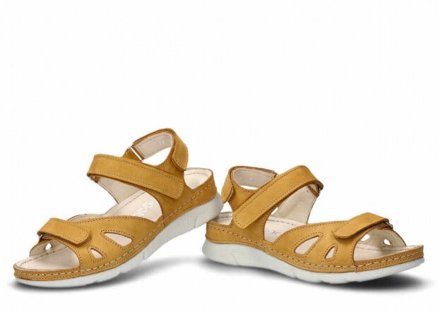 Women's sandal NAGABA 102 yellow samuel leather