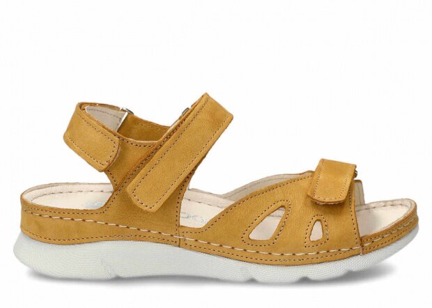 Women's sandal NAGABA 102 yellow samuel leather