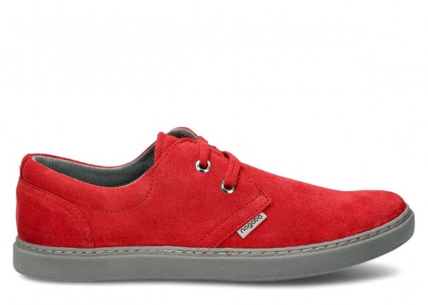 Men's shoe NAGABA 424 red velours leather