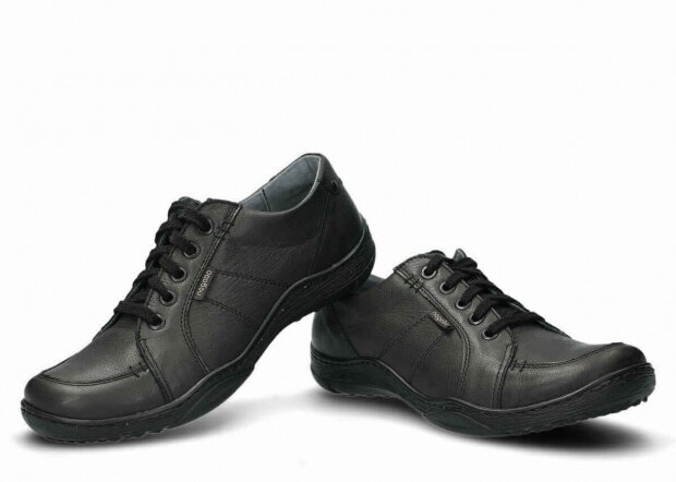 Men's shoe NAGABA 406 black rustic leather