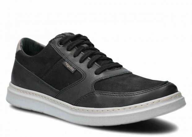Men's shoe NAGABA 438 black samuel leather