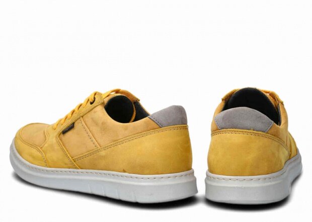 Men's shoe NAGABA 438 yellow velours leather
