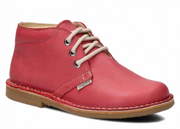 Men's ankle boot NAGABA 075 red rustic leather