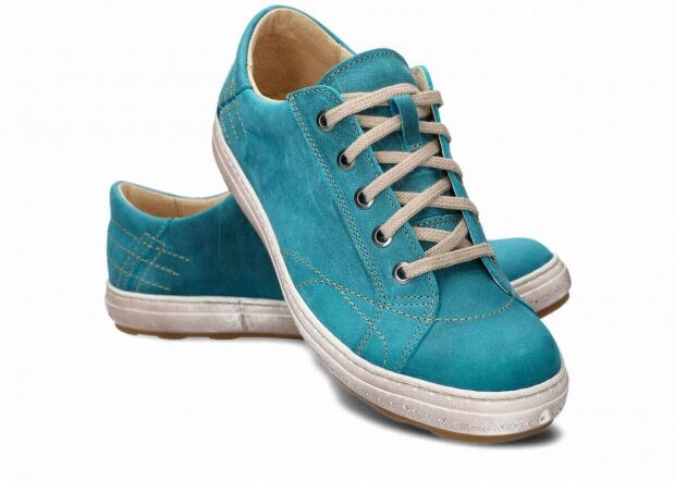 Men's shoe NAGABA 410 turquoise crazy leather