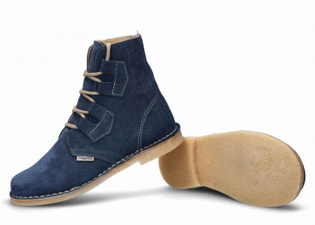 Ankle boot NAGABA 187 TOBE navy blue velours leather