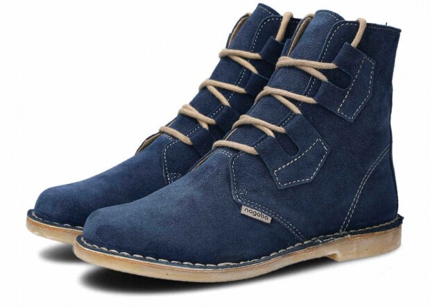 Ankle boot NAGABA 187 TOBE navy blue velours leather