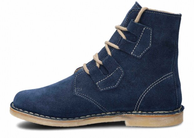 Men's ankle boot NAGABA 188 TOBE navy blue velours leather