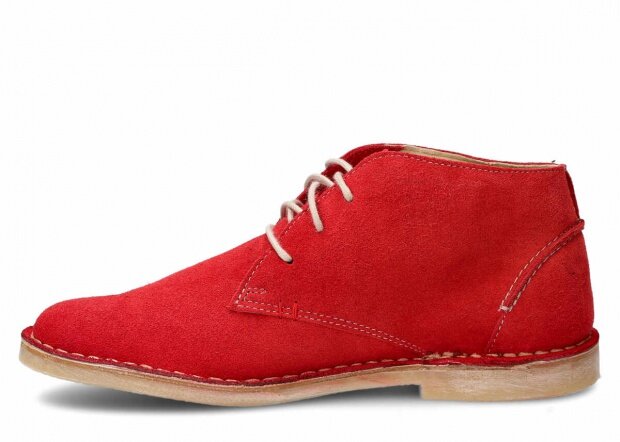 Men's ankle boot NAGABA 422 red velours leather