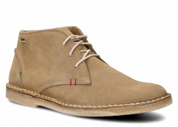 Men's ankle boot NAGABA 422 beige velours leather