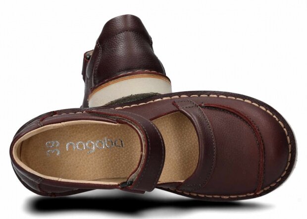 Women's shoe NAGABA 131 burgundy faeda leather