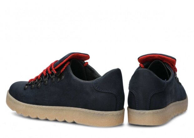 Shoe NAGABA 325 navy blue crazy leather