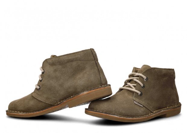 Men's ankle boot NAGABA 075 olive velours leather