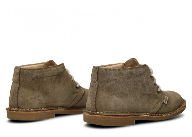 Men's ankle boot NAGABA 075 olive velours leather