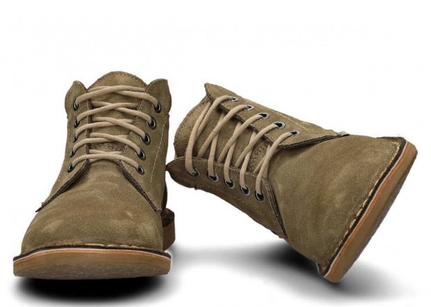 Men's ankle boot NAGABA 076 olive velours leather