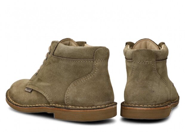 Men's ankle boot NAGABA 076 olive velours leather