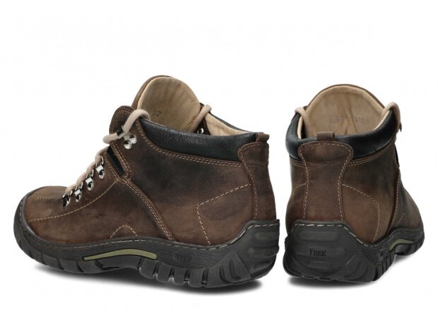 Men's trekking ankle boot NAGABA 456 olive crazy leather