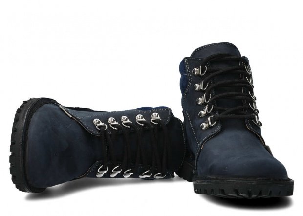 Hiking boot NAGABA 112 navy blue crazy leather