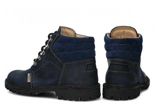 Hiking boot NAGABA 112 navy blue crazy leather