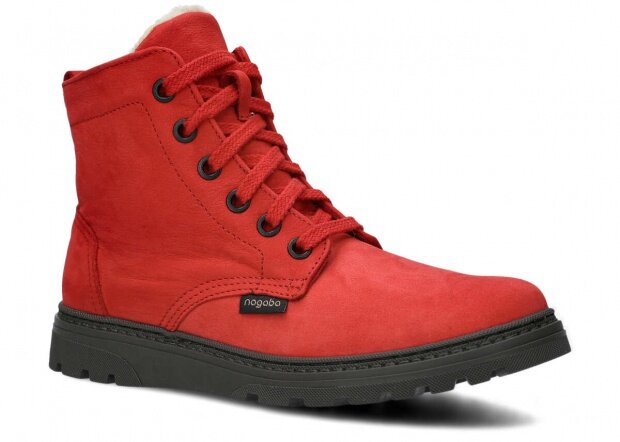 YOUTH BOOT MODEL 097 RED CAMPAR + SHEEPSKIN - SIZE 39