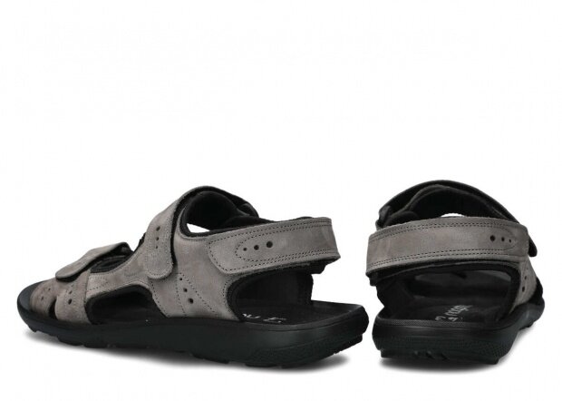 Men's sandal NAGABA 265 grey samuel leather