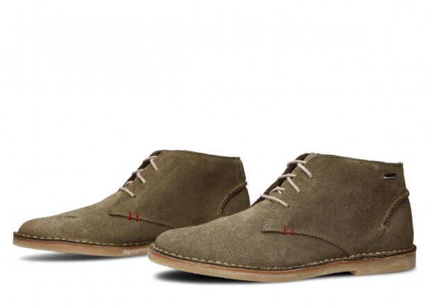 Men's ankle boot NAGABA 422 olive velours leather