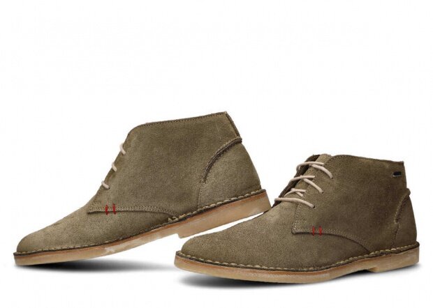 Men's ankle boot NAGABA 422 olive velours leather