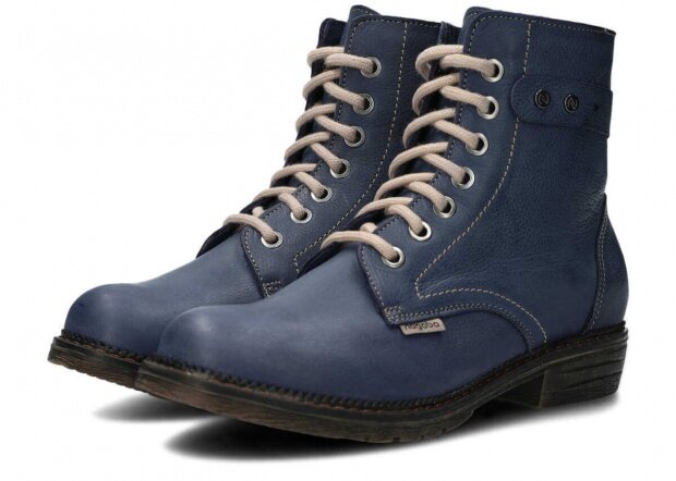 Women's ankle boot NAGABA 335 navy blue rustic leather