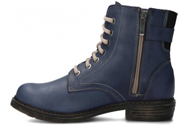 Women's ankle boot NAGABA 335 navy blue rustic leather