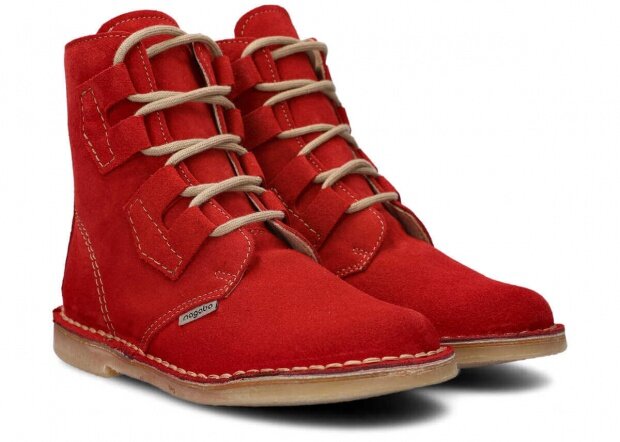 Ankle boot NAGABA 187 red velours leather