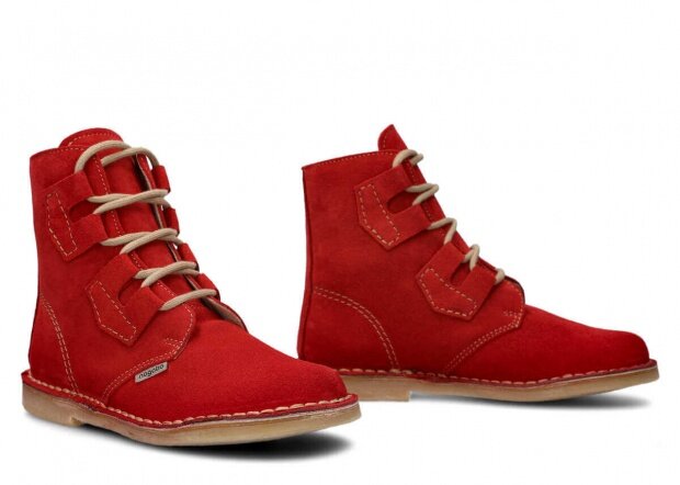Ankle boot NAGABA 187 red velours leather