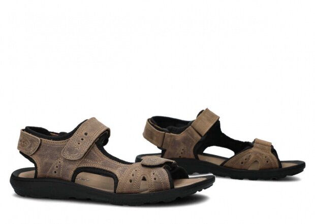 Men's sandal NAGABA 265 beige barka leather