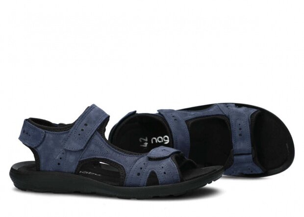 Men's sandal NAGABA 265 navy blue samuel leather